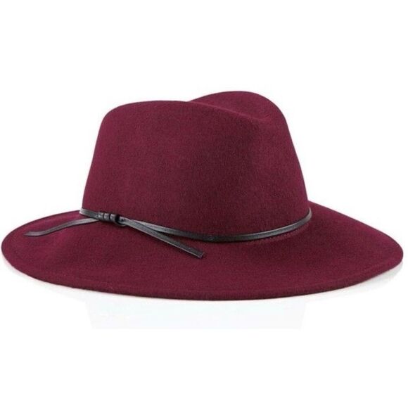 ✨Reiss Mimi burgundy trilby hat on Olivia Palermo✨ - Picture 1 of 9